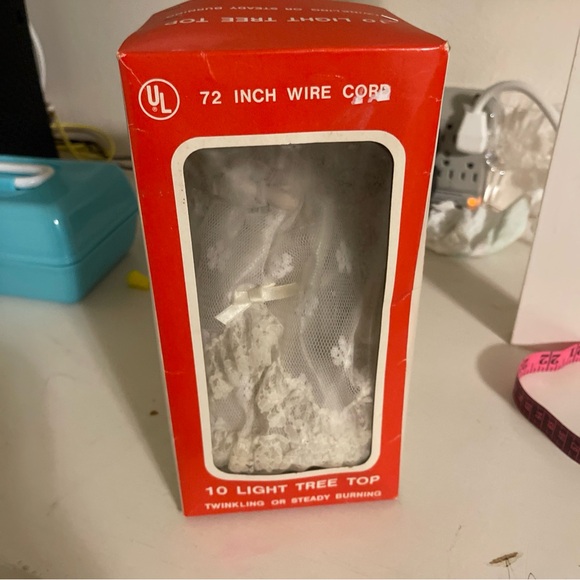 Electric CHRISTMAS ANGEL wLight
Up Candles Tree Topper vintage - Picture 10 of 12